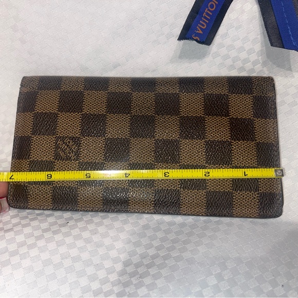 Louis Vuitton Damier Ebene Logo Print Wallet - Picture 12 of 15